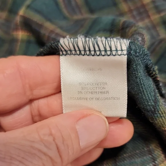 Chelsea & Violet Green Flannel Plaid Mini Dress. - Picture 13 of 14